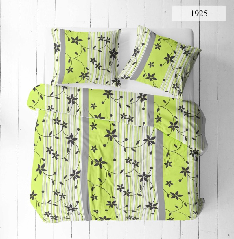 Povlečení krep Katarina - zelené - Rozměr povlečení: 140x200+70x90