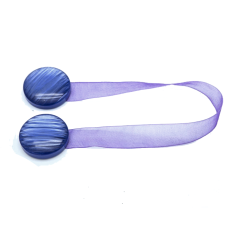 Magnetické spony na závěsy 2 ks - modrofialové