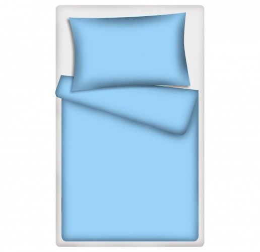 Obliečky hladká bavlna LUX UNI - sv. modré - Rozměr povlečení: 140x200+70x90