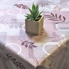 PVC ubrusovina - Lístky na káru - fialové