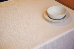 Látka na obrusy - Café - krémová