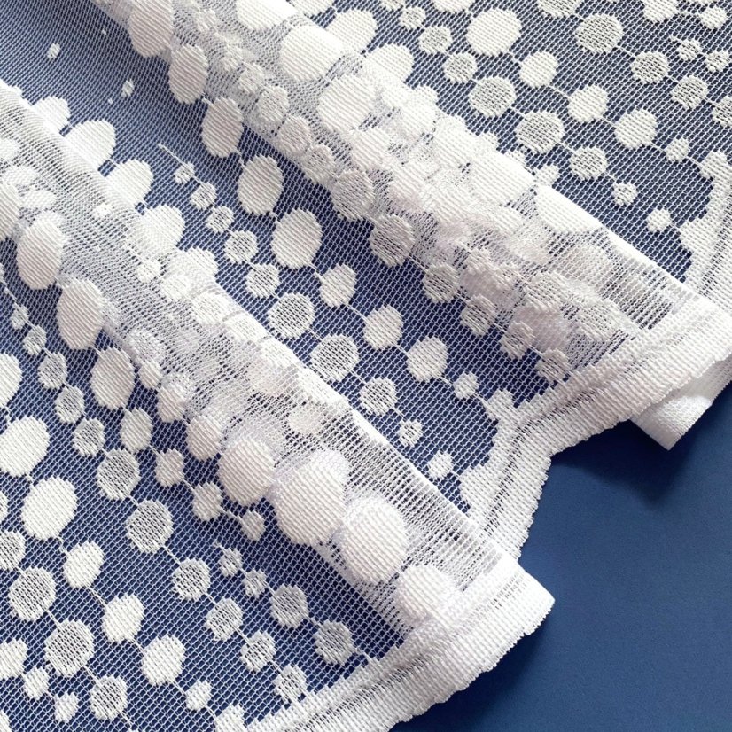 Vitrážová záclona Preta - Vyber výšku ↕ (cm): 40, Vyber šití: bez obšití