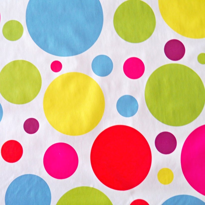 PVC obrusovina - Farebné kruhy