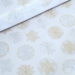 Vánoční látka na ubrusy - Sněhové vločky