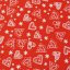 Vánoční běhoun v metráži - Perníky - červený - Šíře materiálu (cm): 38, Vyberte okraje: pouze střih