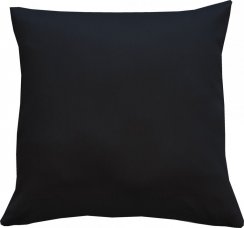 Povlak na polštářek bavlněný satén UNI - černý