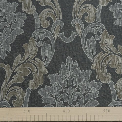 Dekoračná látka Flower - čierna - Šíře materiálu (cm): 145, Vyberte šití: bez obšití