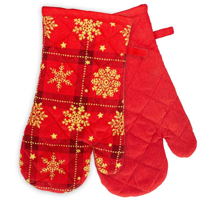 Vánoční chňapka - Zlaté vločky