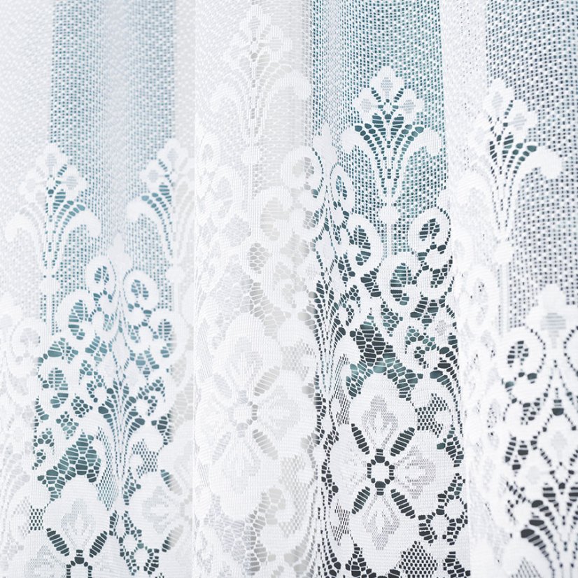 Kusová záclona  Nadia - Vrchní okraj: Bez řasící pásky, Vyber rozměr záclony  ↕VxŠ ↔ (cm): 130x300