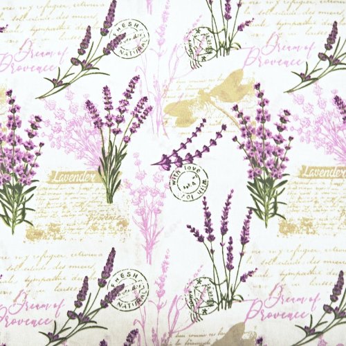 Bavlněná látka Provence - Šíře materiálu (cm): 150, Vyberte šití: obšití okrajů a našití stužky