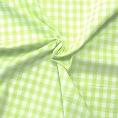 Látka Kanafas jarně zelená - 1cm káro