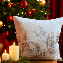 Vánoční gobelínový povlak - Lední medvěd