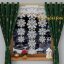 Vánoční záclonová dekorace – Vločky - Vyber rozměr záclony VxŠ: 145x37