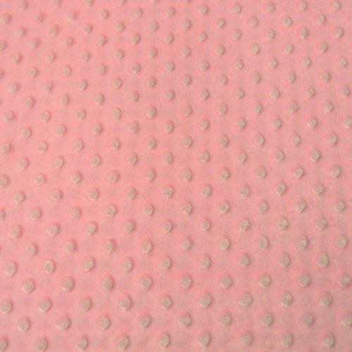 Minky puntíky - růžové - Šíře materiálu (cm): 160