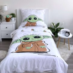 Povlečení hladká bavlna - Baby Yoda