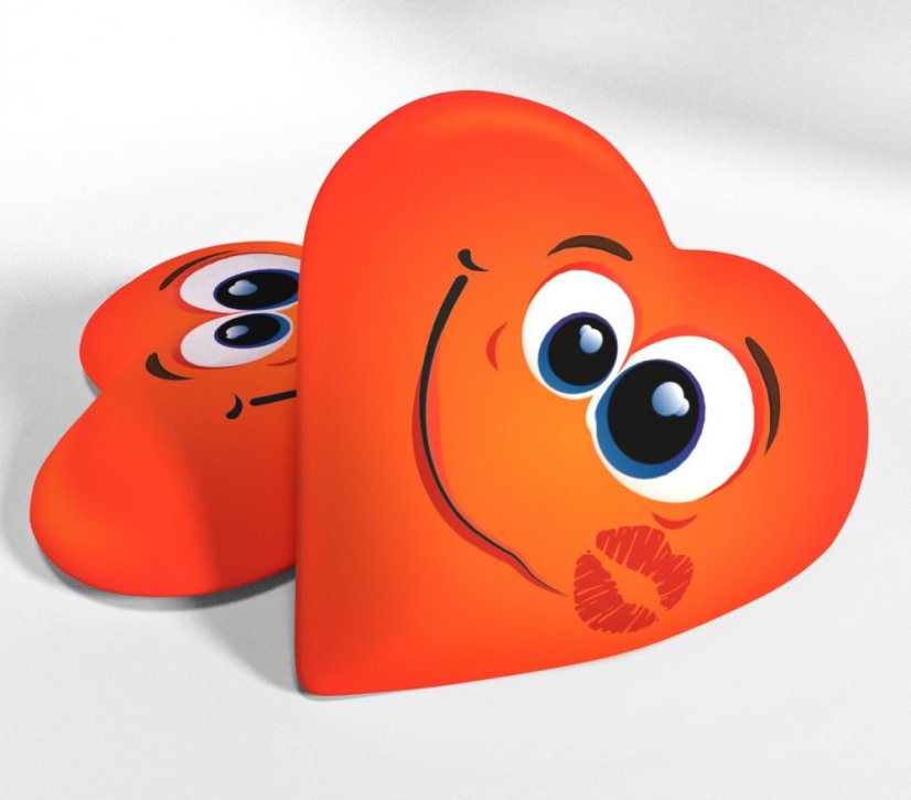 Dětský polštářek Srdíčko s pusinkou