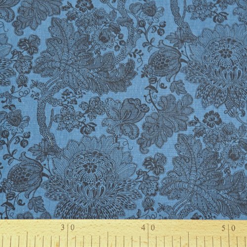 Bavlněná látka Granada - modrá - Šíře materiálu (cm): 140