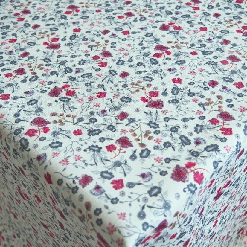 Teflonový ubrus tisk Luiza - šedo/bílý - Vyber rozměr: 75x75