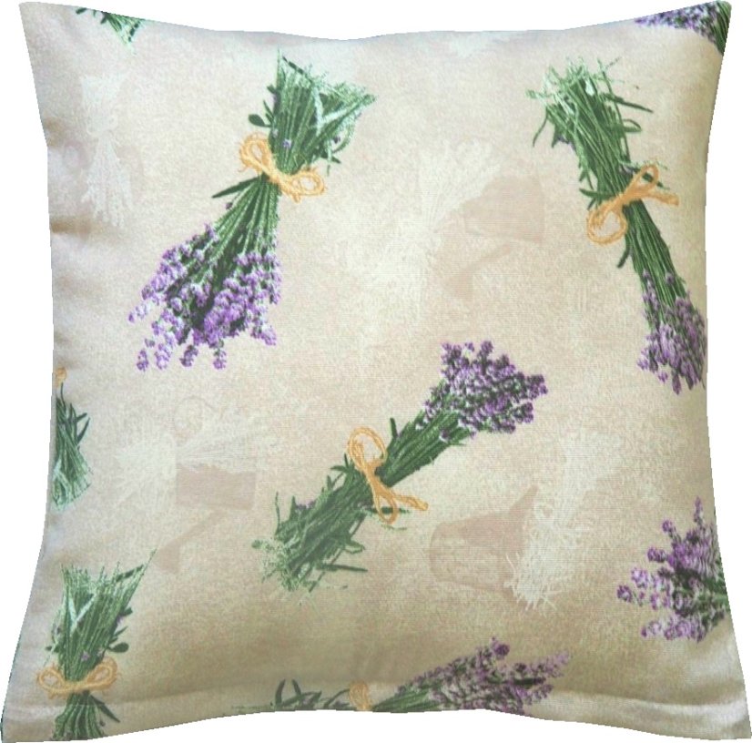 Povlak na polštářek Levandule s konvičkou - Rozměr polštářku: 40x40