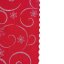 Vánoční běhoun v metráži - Vločky s vlnkou červeno/stříbrné - Šíře materiálu (cm): 38, Vyberte okraje: pouze střih