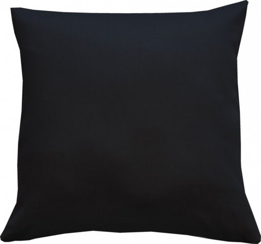 Povlak na polštářek bavlněný satén UNI - černý - Rozměr polštářku: 40x40