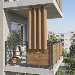 Venkovní závěs  s kroužky Gardenia - oříškový