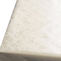 PVC obrusovina - Floristický damask smotanový