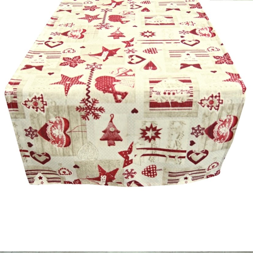 Ubrusy, běhouny Červené Vánoce - Vyber rozměr: 40x120