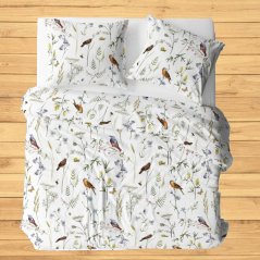 Povlečení hladká bavlna LUX - Ptáčci