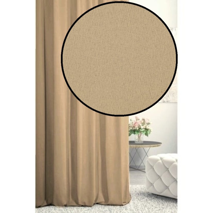 Dekorační látka Rongo - oříšková - Šíře materiálu ↔ (cm): 150, Vyber šití: bez obšití