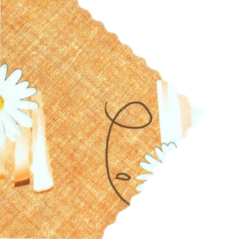Teflonový ubrus tisk Madea - oranžová - Vyber rozměr: 75x75