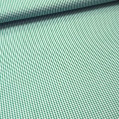 Látka Kanafas tmavě zelená - 0,2 cm káro