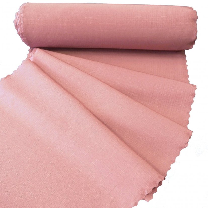 Teflonová šála v metráži - 3135 - starorůžová - Šíře materiálu ↔ (cm): 38, Vyber okraje: pouze střih