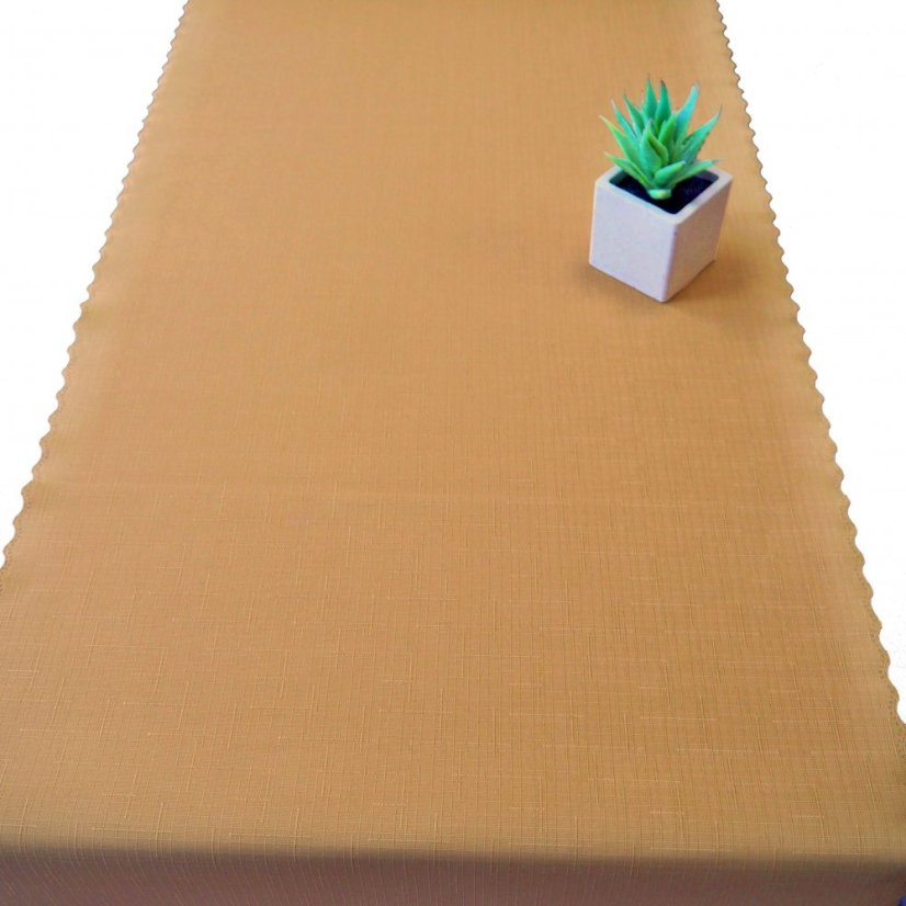 Teflonová šála v metráži - 342 - písková - Šíře materiálu ↔ (cm): 38, Vyber okraje: pouze střih