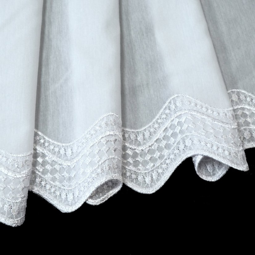 Vitrážová záclona Beáta - Vyber výšku ↕ (cm): 40, Vyber šití: bez obšití