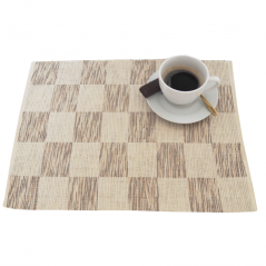 Tkané prostírání - Kostky hnědé-rozměr: 33x45