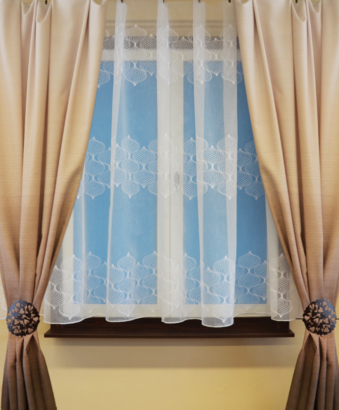 Kusová záclona Narin - Vyber rozměr záclony  ↕VxŠ ↔ (cm): 150x300