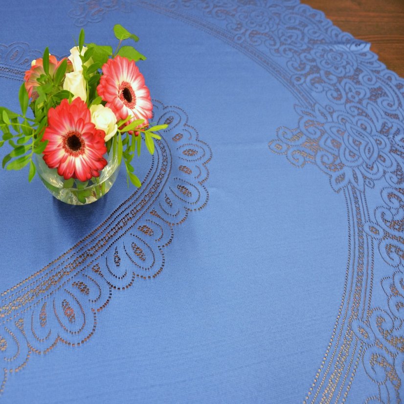 Krajkový ubrus - modrý - Vyber rozmer: 40x80