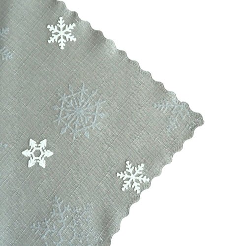 Vianočné obrusy - Snehová vločka - šedé - Rozměr ubrusu: 30x30