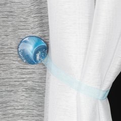 Magnetická spona na závěsy - modrá se třpytkami