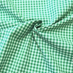 Látka Kanafas tmavo zelená - 0,5 cm káro