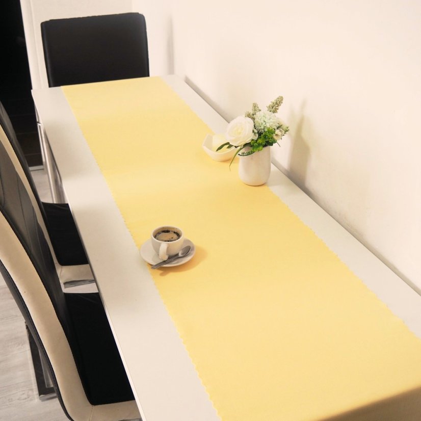 Teflonová šála v metráži - 3021 -  sv. béžová - Šíře materiálu ↔ (cm): 38, Vyber okraje: pouze střih