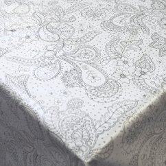 PVC ubrusovina - Šedá mandala