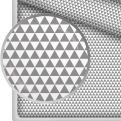Hladká bavlna – Pyramidy – šedé