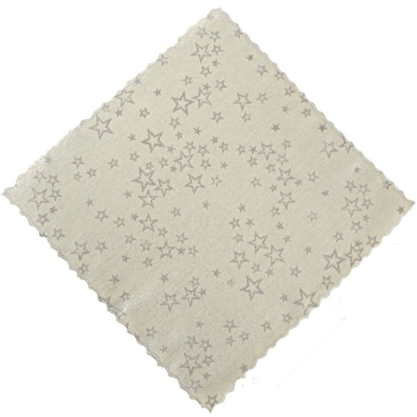 Prostírání a ubrusy Hvězdné přání - Béžovo/zlaté - Vyber rozměr: 30x30