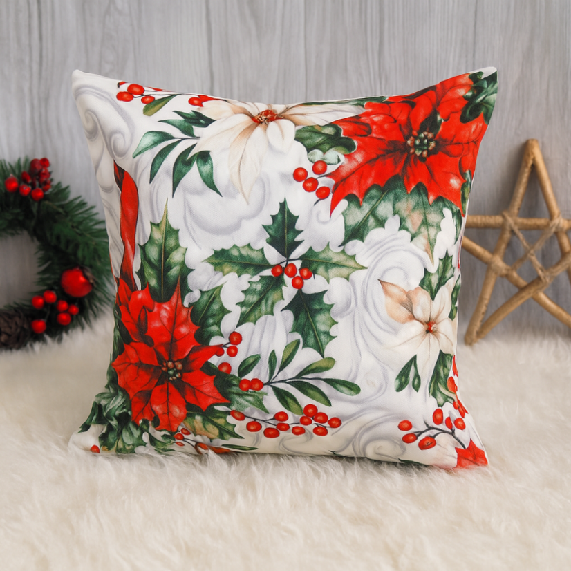 Povlak na polštářek Vánoční růže