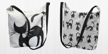 DIY vánoční dárek: Roztomilá plátěná taška s kočkou