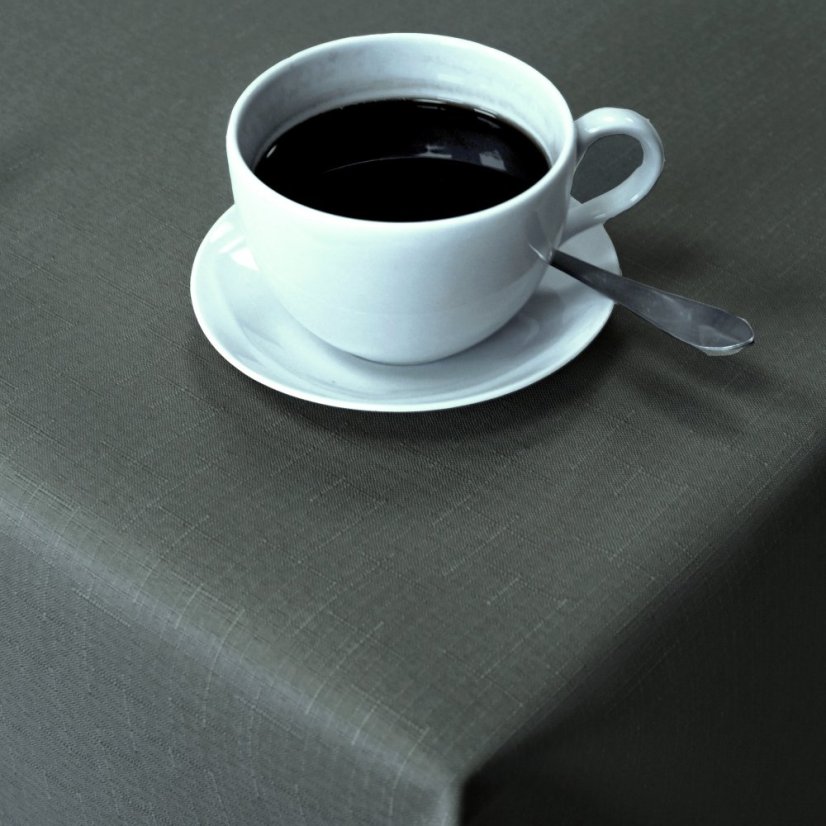 Teflonový ubrus 3789 tm.šedá STANDARD - obšitý - Vyber rozměr: 75x75