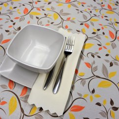 Teflonový ubrus tisk Helen- oranžová