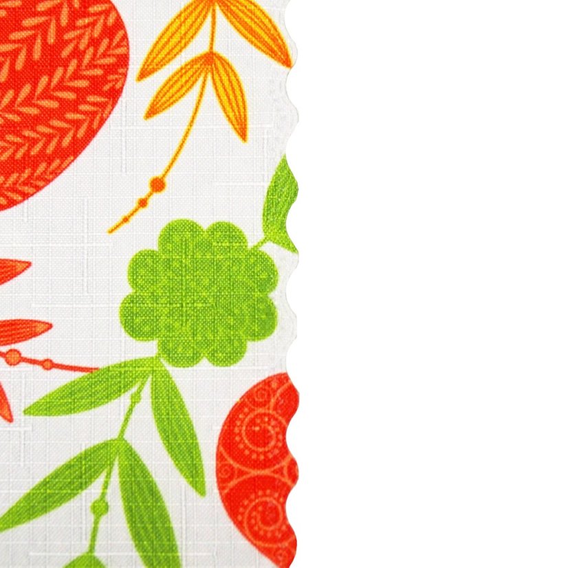 Velikonoční běhoun v metráži Vajíčka - Šíře materiálu ↔ (cm): 38, Vyber okraje: pouze střih